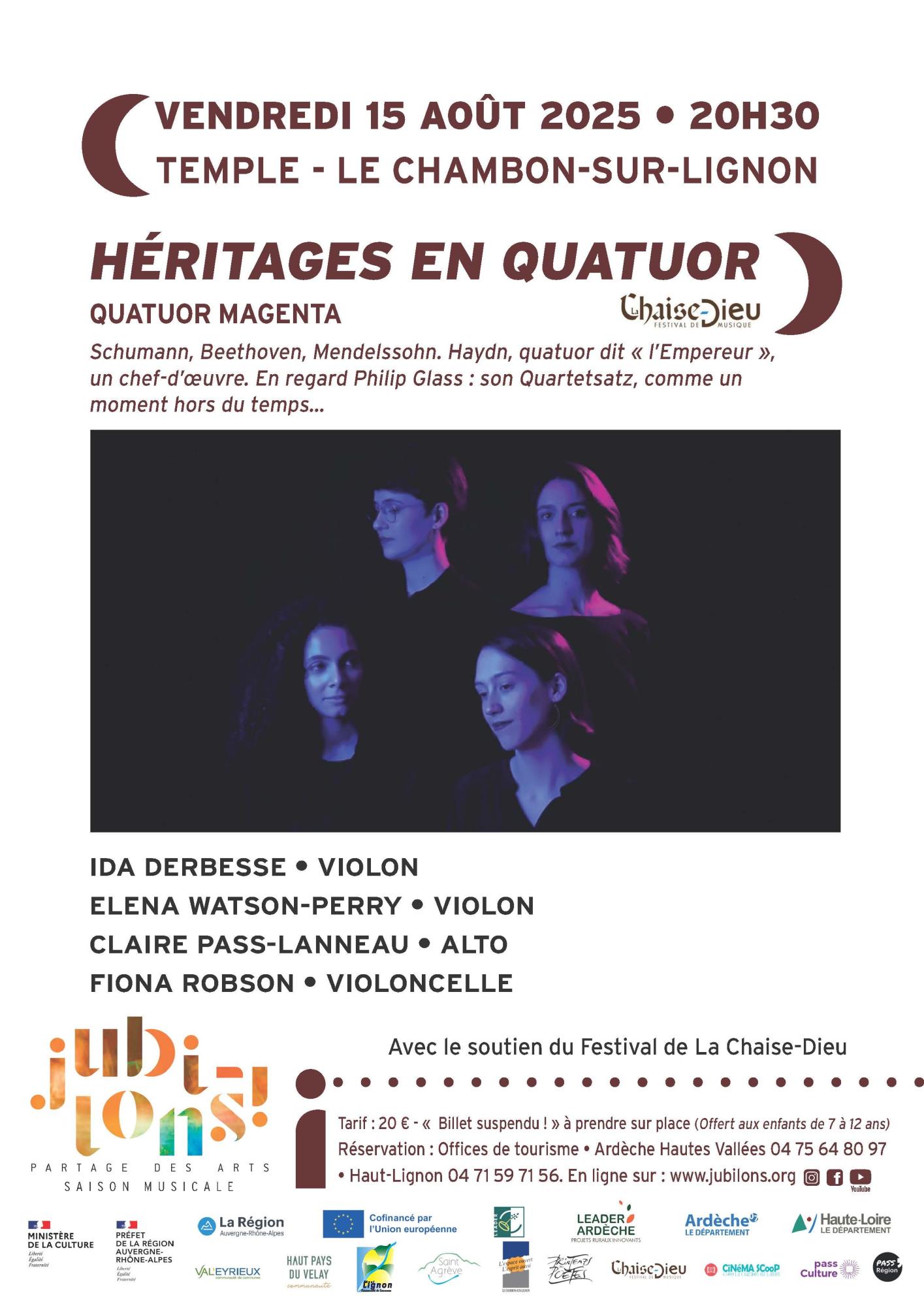 HÉRITAGES EN QUATUOR
