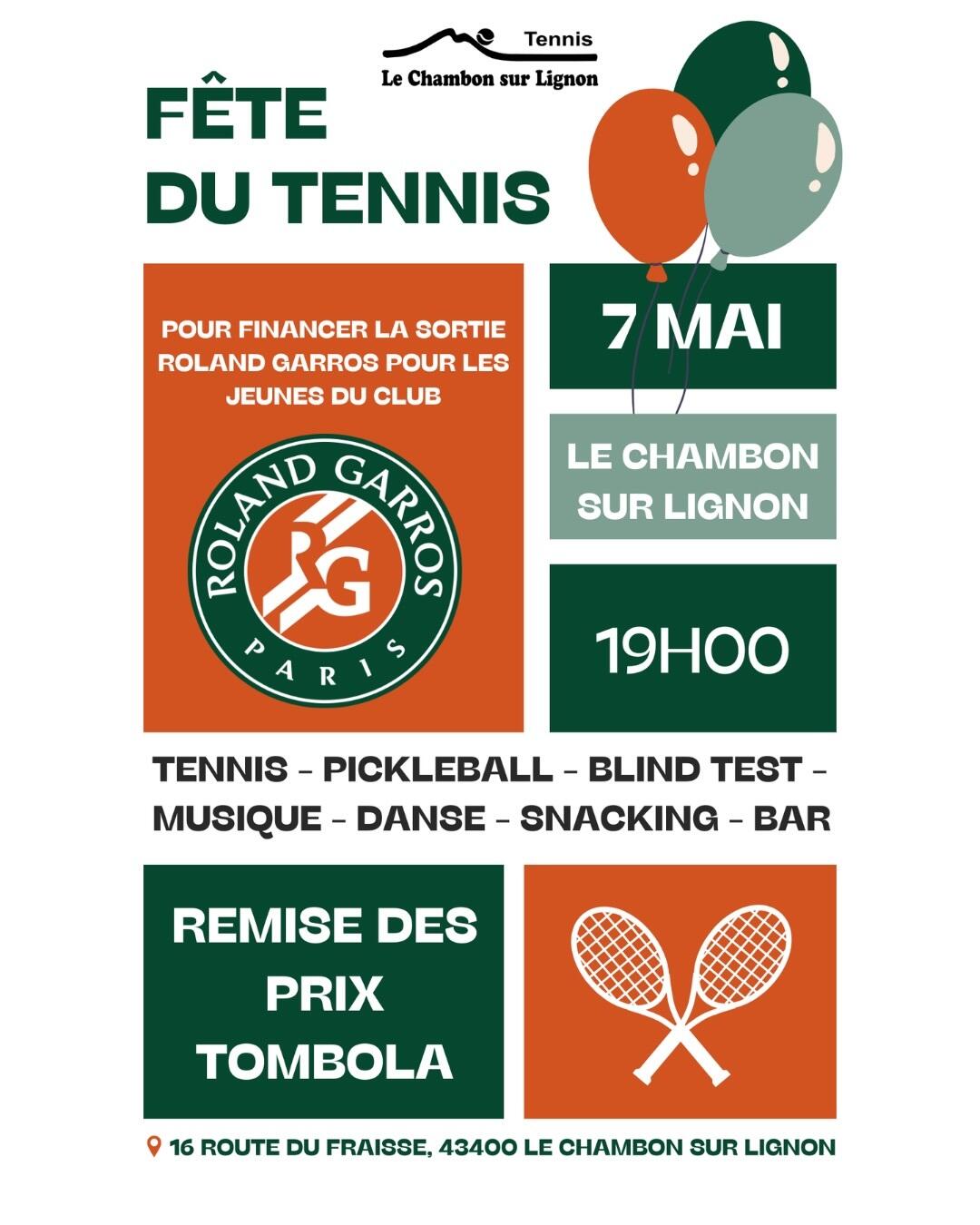 🎾 FÊTE DU TENNIS – 7 MAI 🎉